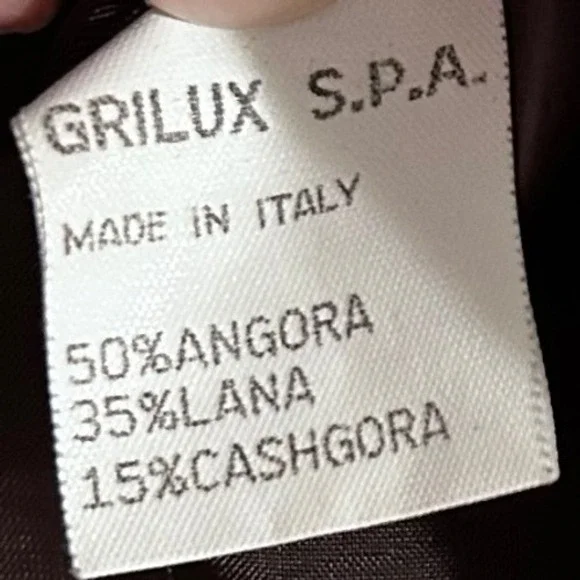 Luciano Barbera Women's Brown 3 Button Blazer 50% Angora Made in Italy Size 44